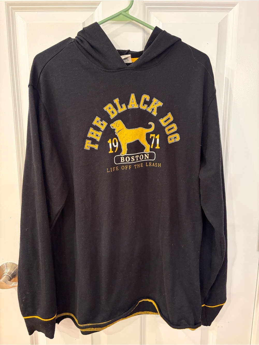 The Black Dog Black Boston Hoodie